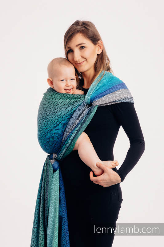 Baby Wrap, Jacquard Weave (100% cotton) - BIG LOVE ECHO - size XL #babywearing