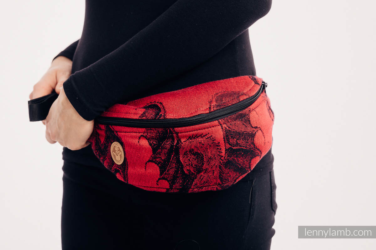 Waist Bag made of woven fabric, (100% cotton) - DRAGON - FIRE AND BLOOD #babywearing