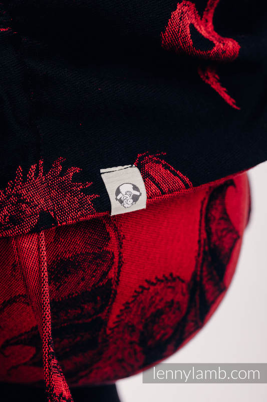 Nosidło Klamrowe ONBUHIMO z tkaniny żakardowej (100% bawełna), rozmiar Standard - DRAGON - OGIEŃ I KREW #babywearing