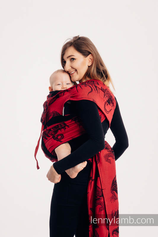 WRAP-TAI carrier Toddler with hood/ jacquard twill / 100% cotton - DRAGON - FIRE AND BLOOD #babywearing