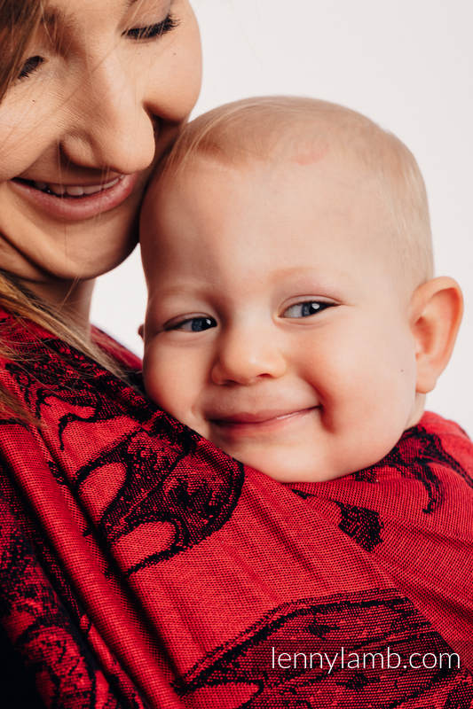 Baby Wrap, Jacquard Weave (100% cotton) - DRAGON - FIRE AND BLOOD - size L #babywearing