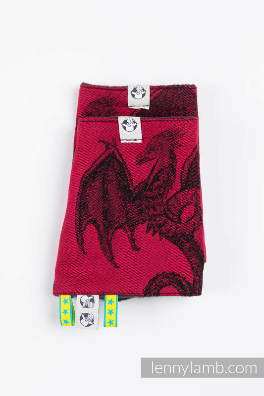 Drool Pads & Reach Straps Set, (60% cotton, 40% polyester) - DRAGON - FIRE AND BLOOD #babywearing