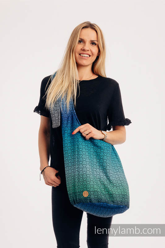 Hobo Bag made of woven fabric, 100% cotton - BIG LOVE ATMOSPHERE  #babywearing