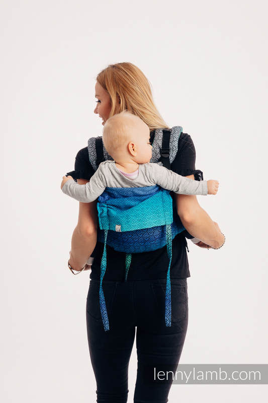 Nosidło Klamrowe ONBUHIMO z tkaniny żakardowej (100% bawełna), rozmiar Toddler - BIG LOVE ATMOSFERA  #babywearing