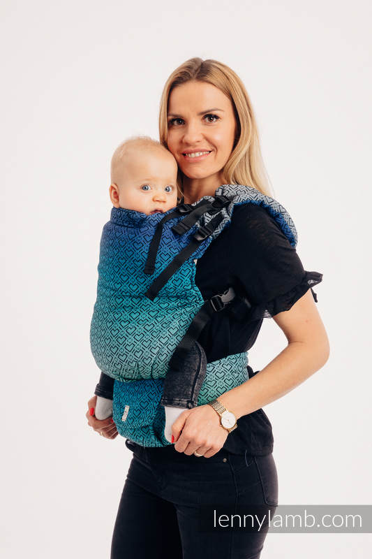LennyUp Carrier, Standard Size, jacquard weave 100% cotton - BIG LOVE ATMOSPHERE  #babywearing