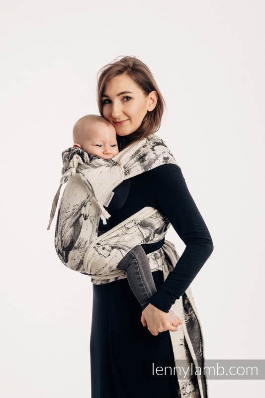 WRAP-TAI carrier Toddler with hood/ jacquard twill / 63% cotton, 37% Merino wool - GALLOP - THE SOUND OF SILENCE #babywearing
