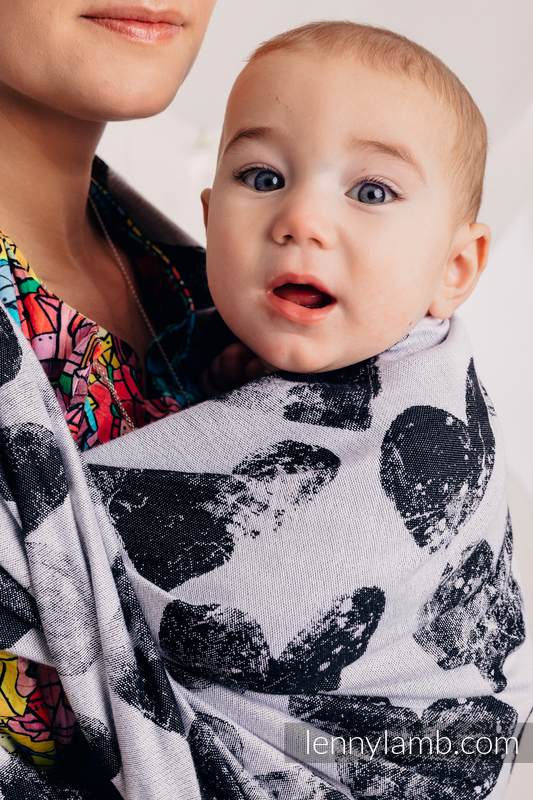 Żakardowa chusta do noszenia dzieci, bawełna - LOVKA KLASYCZNA  - rozmiar S #babywearing