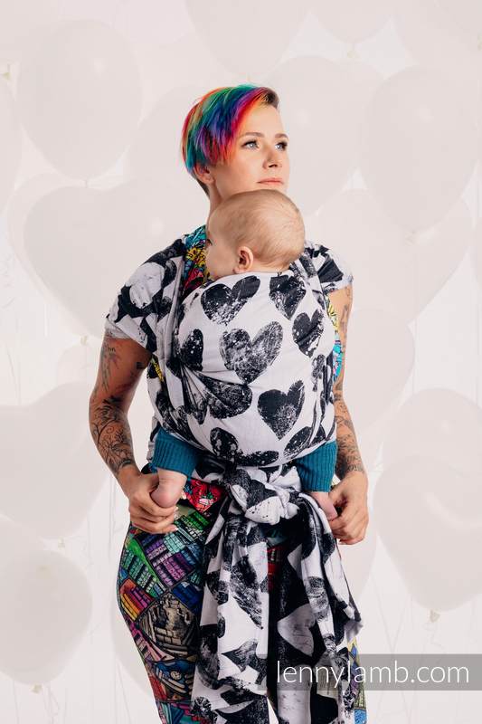Żakardowa chusta do noszenia dzieci, bawełna - LOVKA KLASYCZNA  - rozmiar L (drugi gatunek) #babywearing