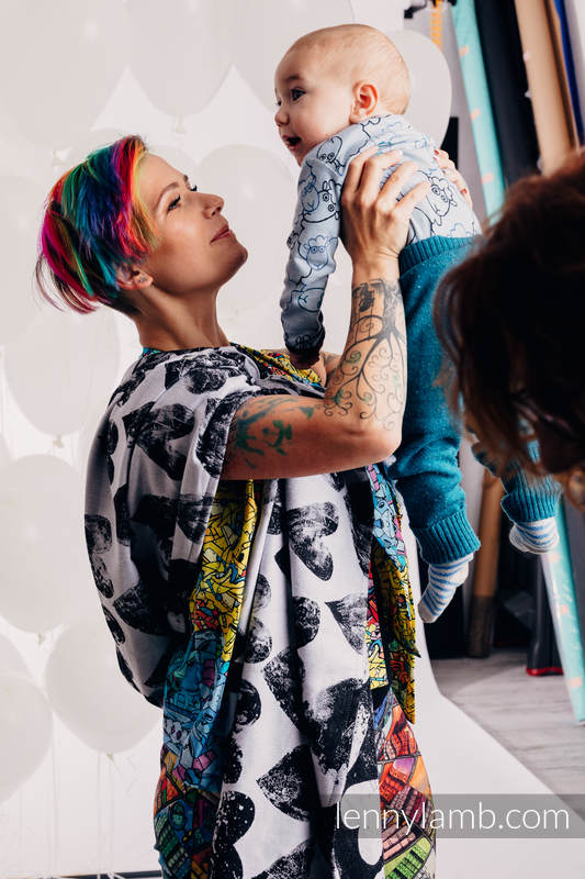 Żakardowa chusta do noszenia dzieci, bawełna - LOVKA KLASYCZNA  - rozmiar XL #babywearing