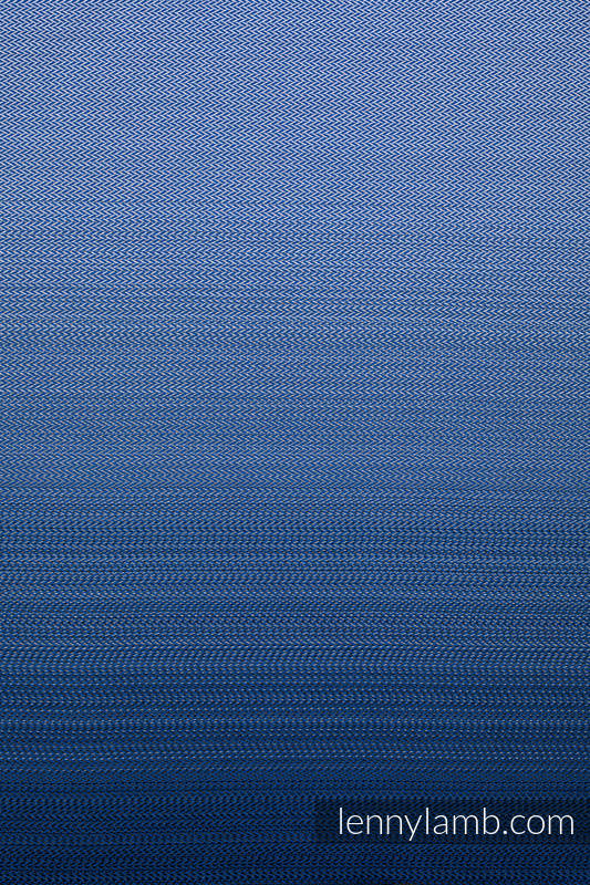 Mochila portamuñecos hecha de tejido, 100% algodón - LITTLE HERRINGBONE OMBRE BLUE  #babywearing