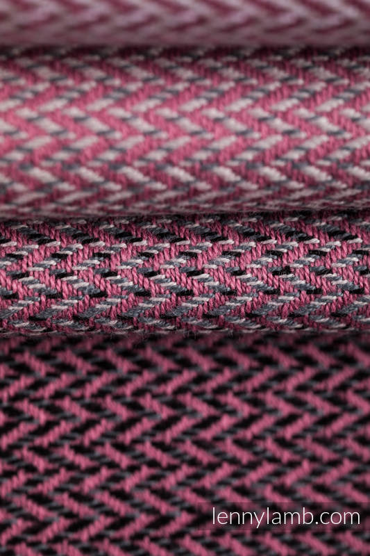Fular, tejido Herringbone (100% algodón) - LITTLE HERRINGBONE OMBRE PINK - talla L #babywearing