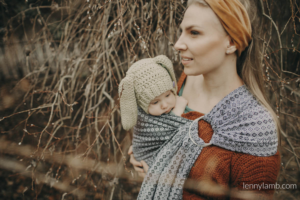 Chusta kółkowa, splot żakardowy, (100% bawełna) - NOVA - CARRE ZOSIA - standard 1.8m #babywearing