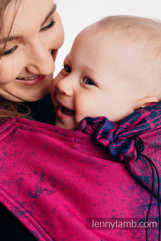 Mochila ergonómica, talla bebé, jacquard (43% algodón, 57% lana merino) - SYMPHONY DESIRE  - Segunda generación #babywearing
