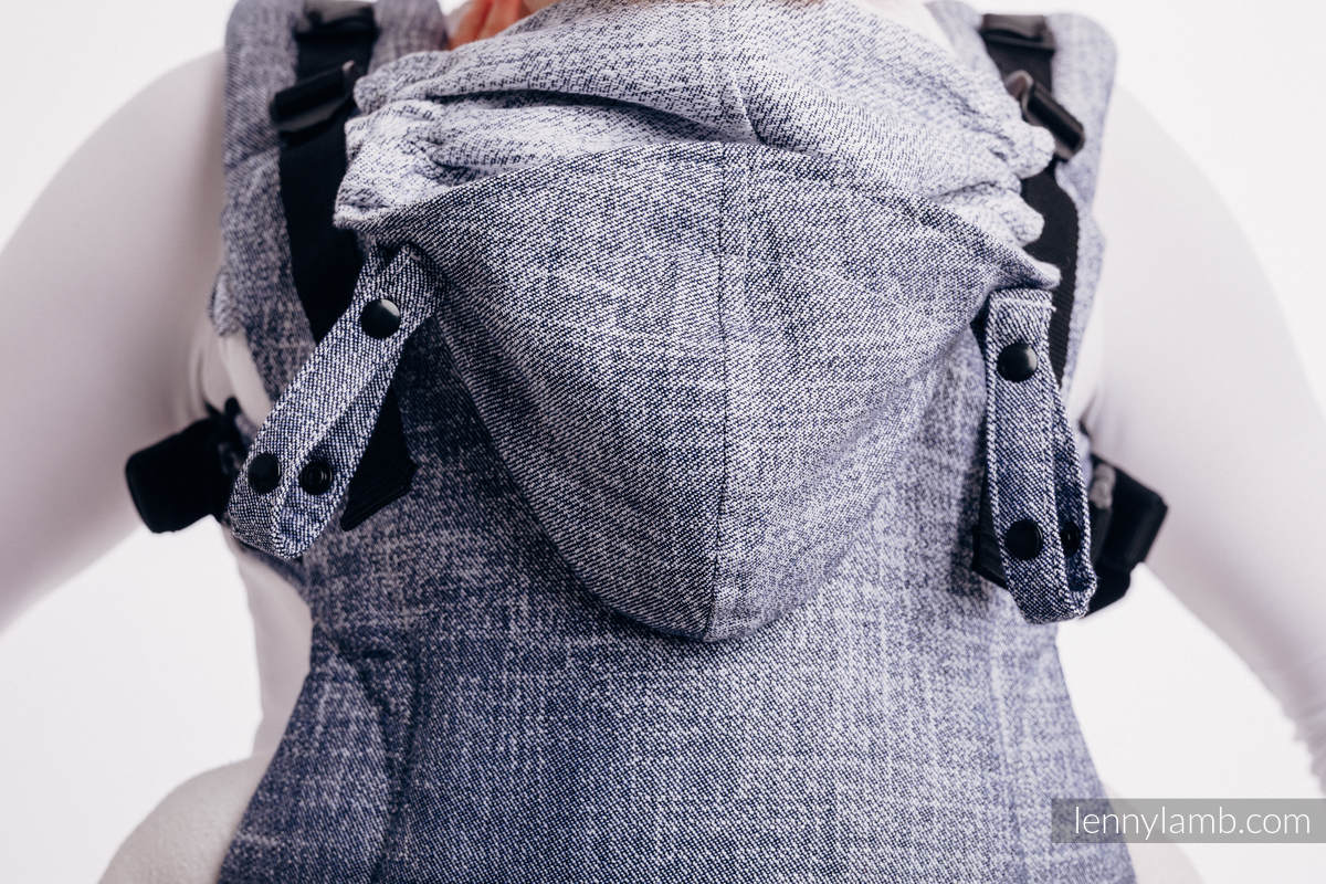 Nosidełko Ergonomiczne LennyGo z tkaniny żakardowej 100% bawełna , rozmiar Baby - DENIM BLUE #babywearing