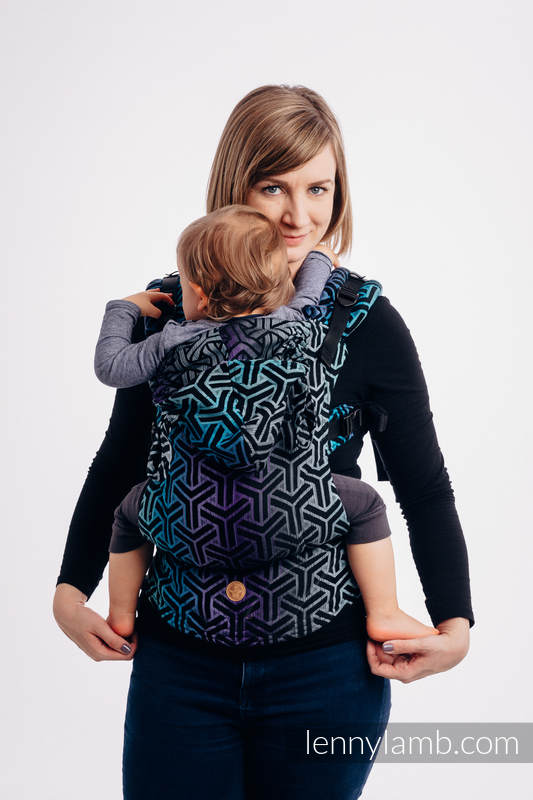 LennyGo Ergonomic Carrier, Toddler Size, jacquard weave 100% cotton - TRINITY COSMOS #babywearing