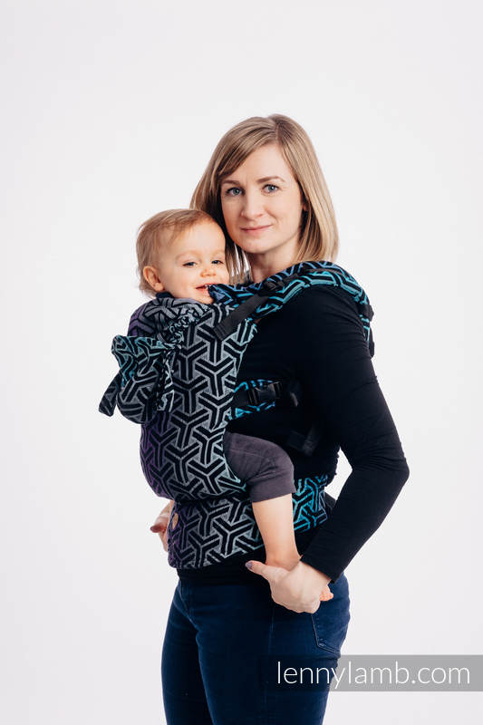 LennyGo Ergonomic Carrier, Baby Size, jacquard weave 100% cotton - TRINITY COSMOS #babywearing