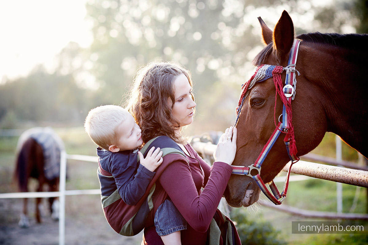 Baby Sling, Broken Twill Weave (wool + cotton) - Pine - size M #babywearing