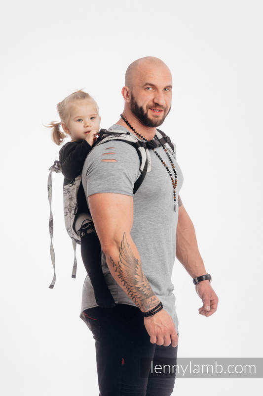 Onbuhimo de Lenny, taille standard, jacquard (100% coton) - ROAD DREAMS #babywearing