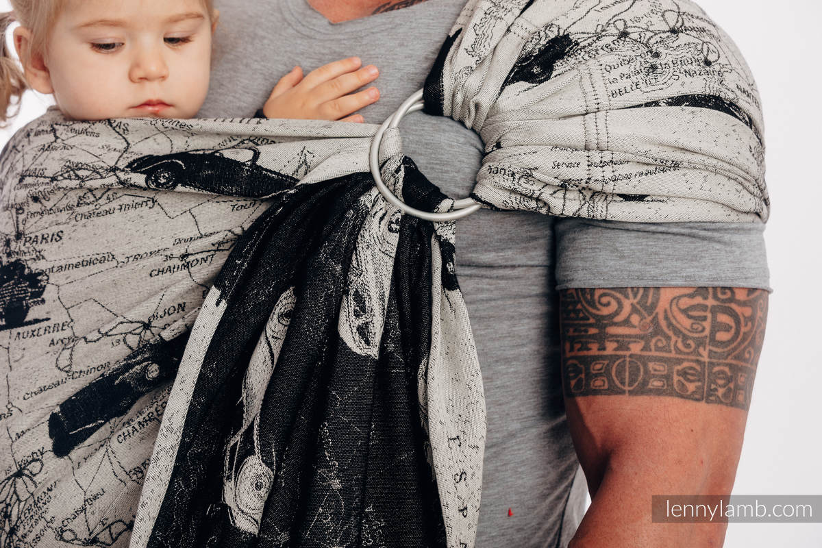Bandolera de anillas, tejido Jacquard (100% algodón) - ROAD DREAMS - standard 1.8m #babywearing