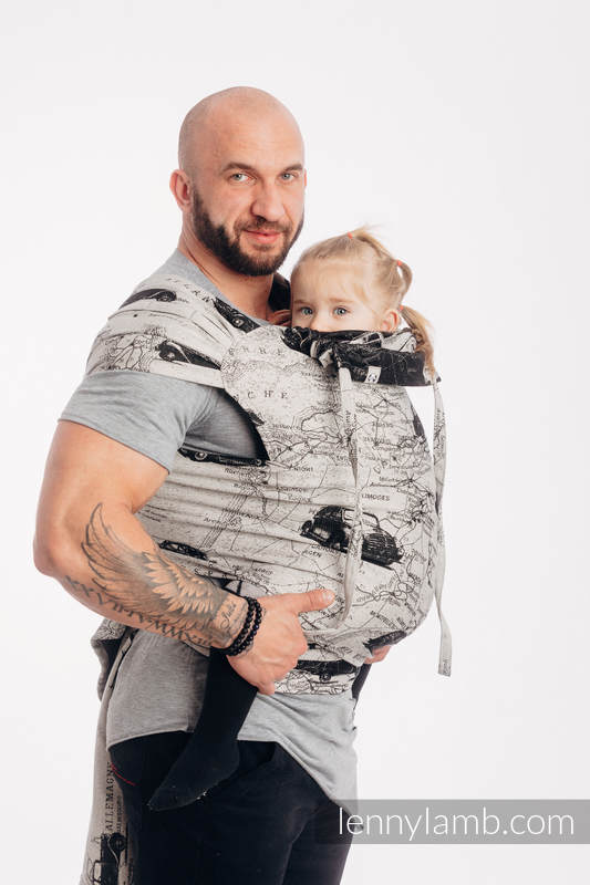 WRAP-TAI portabebé Toddler con capucha/ jacquard sarga/100% algodón - ROAD DREAMS #babywearing