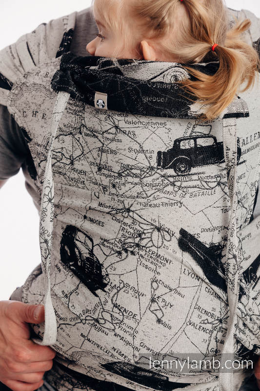 WRAP-TAI Tragehilfe Mini mit Kapuze/ Jacquardwebung / 100% Baumwolle - ROAD DREAMS #babywearing