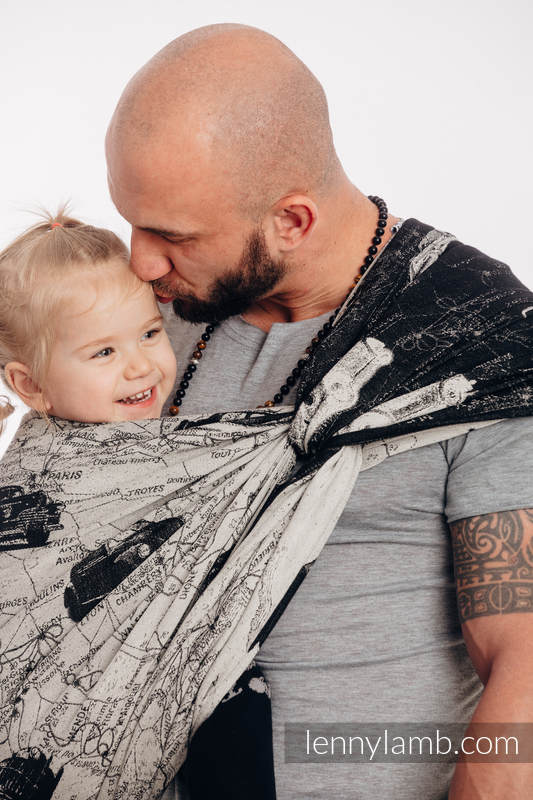 Baby Wrap, Jacquard Weave (100% cotton) - ROAD DREAMS - size XL #babywearing