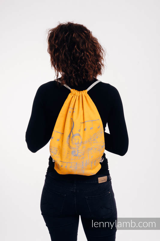 Mochila portaobjetos hecha de tejido de fular (100% algodón) - SYMPHONY - SUN GIFT - talla estándar 32cmx43cm #babywearing