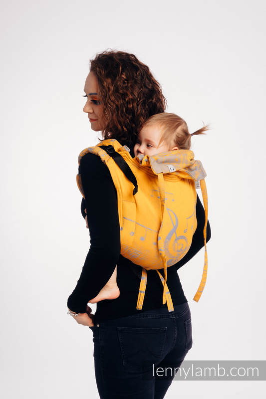 Lenny Buckle Onbuhimo baby carrier, standard size, jacquard weave (100% cotton) - SYMPHONY  -  SUN GIFT  #babywearing