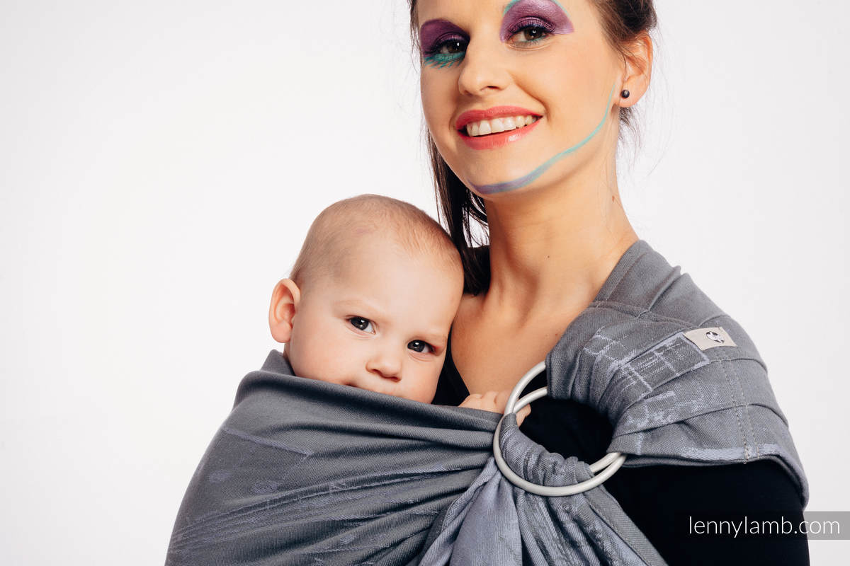 Żakardowa chusta kółkowa do noszenia dzieci, 100% bawełna - SYMFONIA  - THE KING OF FRUITS - standard 1.8m (drugi gatunek) #babywearing