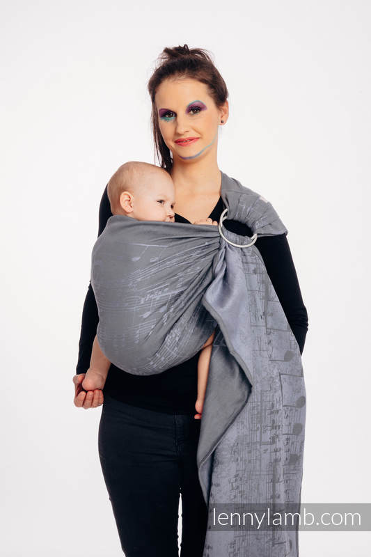 Ringsling, Jacquard Weave (100% cotton) - with gathered shoulder - SYMPHONY  - THE KING OF FRUITS - long 2.1m #babywearing
