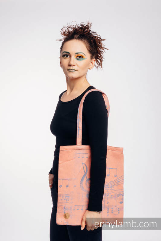 Einkaufstasche, hergestellt aus gewebtem Stoff (100% Baumwolle) - SYMPHONY - PARADISE CITRUS #babywearing