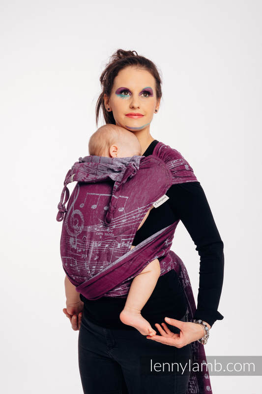 WRAP-TAI carrier Mini with hood/ jacquard twill / 100% cotton / SYMPHONY - THE PEAR OF LOVE #babywearing