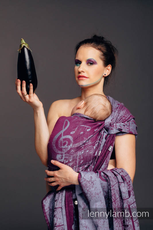 Żakardowa chusta do noszenia dzieci, bawełna - SYMFONIA - THE PEAR OF LOVE - rozmiar XS #babywearing