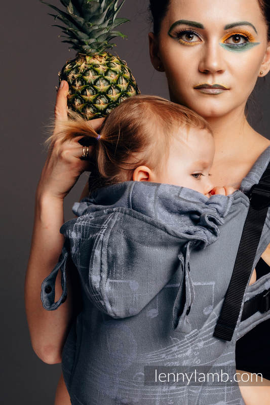 LennyGo Mochila ergonómica, talla bebé, jacquard 100% algodón - SYMPHONY - THE KING OF FRUITS  #babywearing