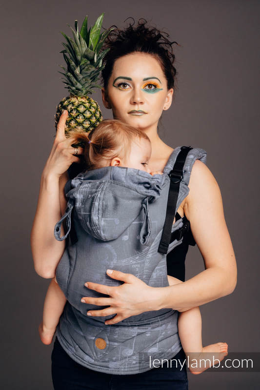 LennyGo Mochila ergonómica, talla Toddler, jacquard 100% algodón - SYMPHONY - THE KING OF FRUITS  #babywearing