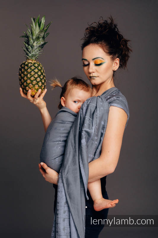 Tragetuch, Jacquardwebung (100% Baumwolle) - SYMPHONY - THE KING OF FRUITS - Größe M #babywearing