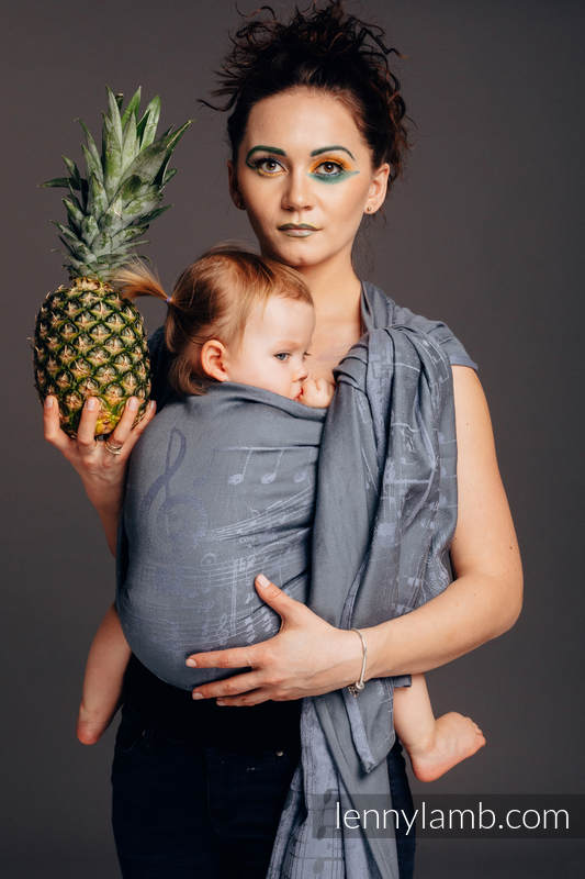 Żakardowa chusta do noszenia dzieci, bawełna - SYMFONIA - THE KING OF FRUITS - rozmiar M #babywearing
