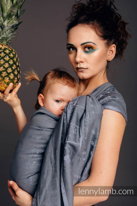 Żakardowa chusta do noszenia dzieci, bawełna - SYMFONIA - THE KING OF FRUITS - rozmiar L #babywearing