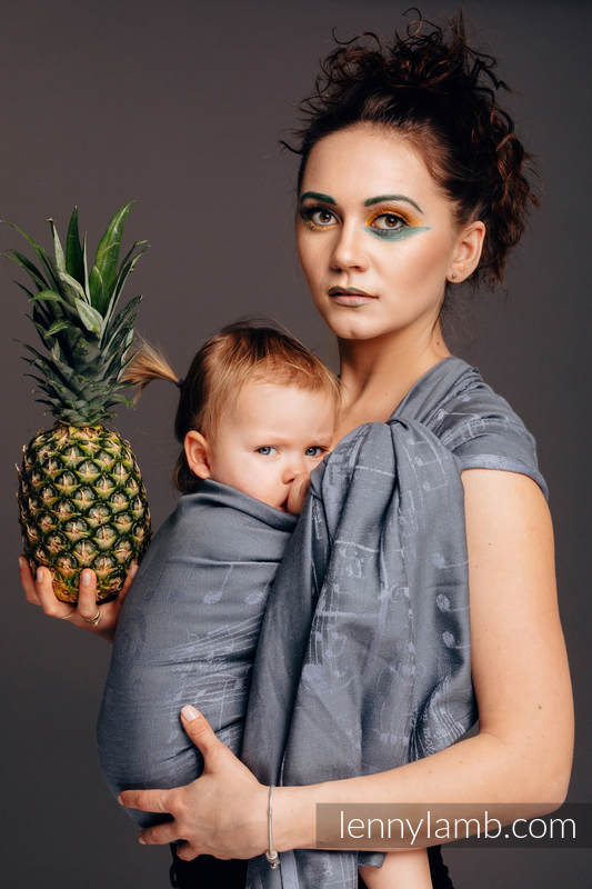Żakardowa chusta do noszenia dzieci, bawełna - SYMFONIA - THE KING OF FRUITS - rozmiar XS #babywearing