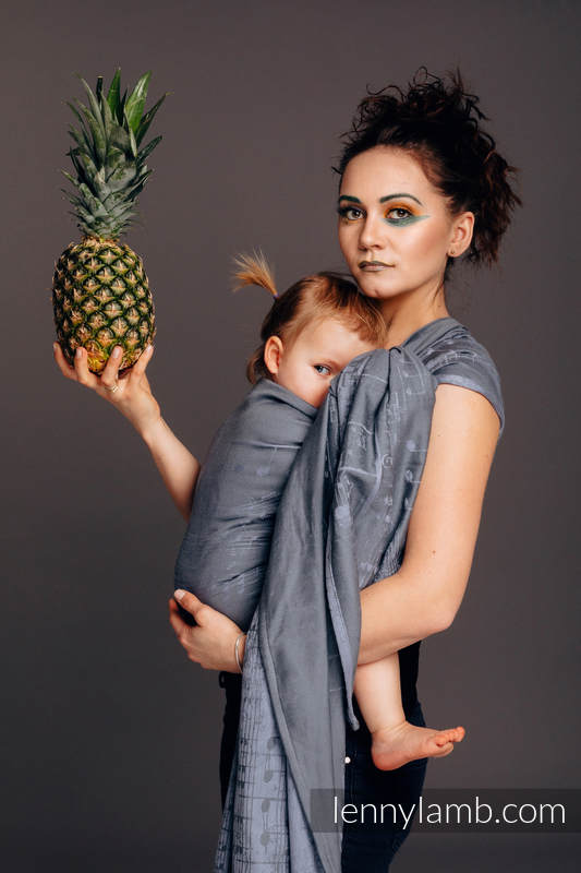 Żakardowa chusta do noszenia dzieci, bawełna - SYMFONIA - THE KING OF FRUITS - rozmiar XS #babywearing