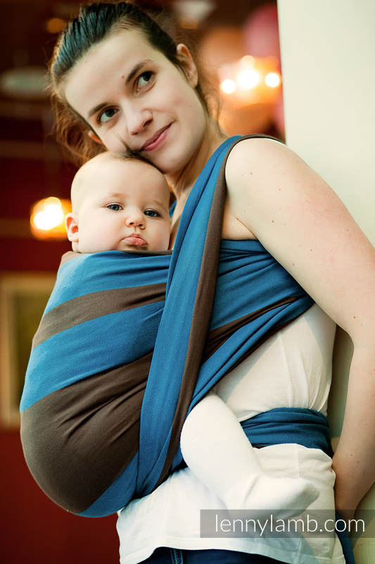 Chusta do noszenia dzieci, tkana splotem skośno-krzyżowym (100% bawełna) - LEŚNA ROSA - rozmiar XS #babywearing