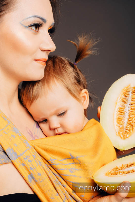 Baby Wrap, Jacquard Weave (100% cotton) - SYMPHONY - SUN GIFT - size S #babywearing