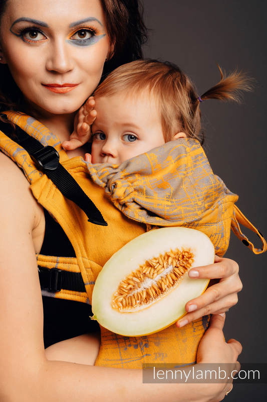 Nosidełko Ergonomiczne LennyGo z tkaniny żakardowej 100% bawełna , rozmiar Baby - SYMFONIA - SUN GIFT #babywearing