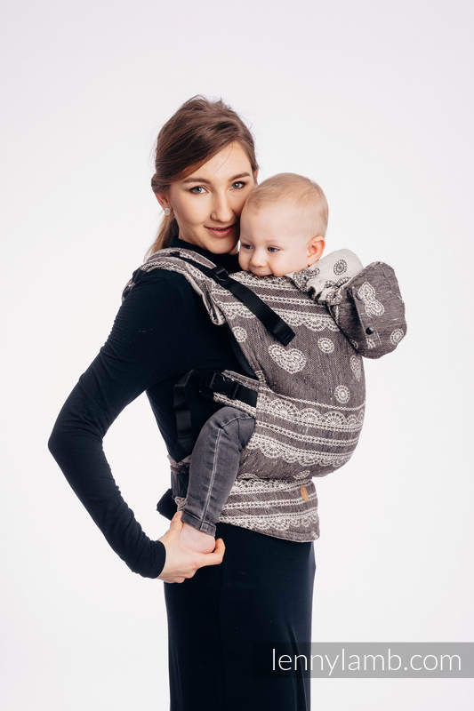 Mochila ergonómica LennyGo, talla bebé, jacquard (74% algodón, 26% seda) - SENTIMENT - LACE #babywearing