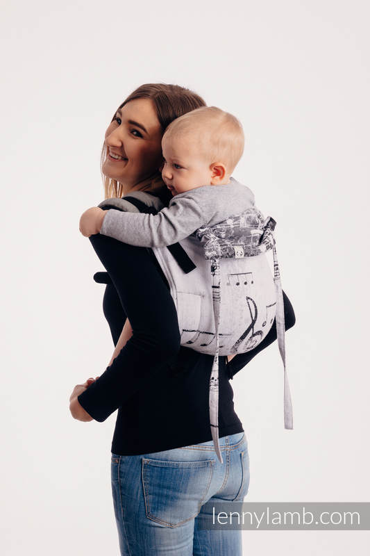 Nosidło Klamrowe ONBUHIMO - CHOICE - SYMFONIA KLASYCZNA  - z tkaniny żakardowej (100% bawełna), rozmiar Standard #babywearing