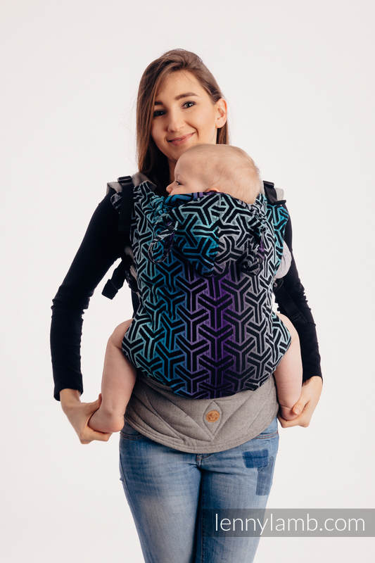 LennyGo Mochila ergonómica - CHOICE - TRINITY COSMOS - talla toddler, jacquard 100% algodón #babywearing