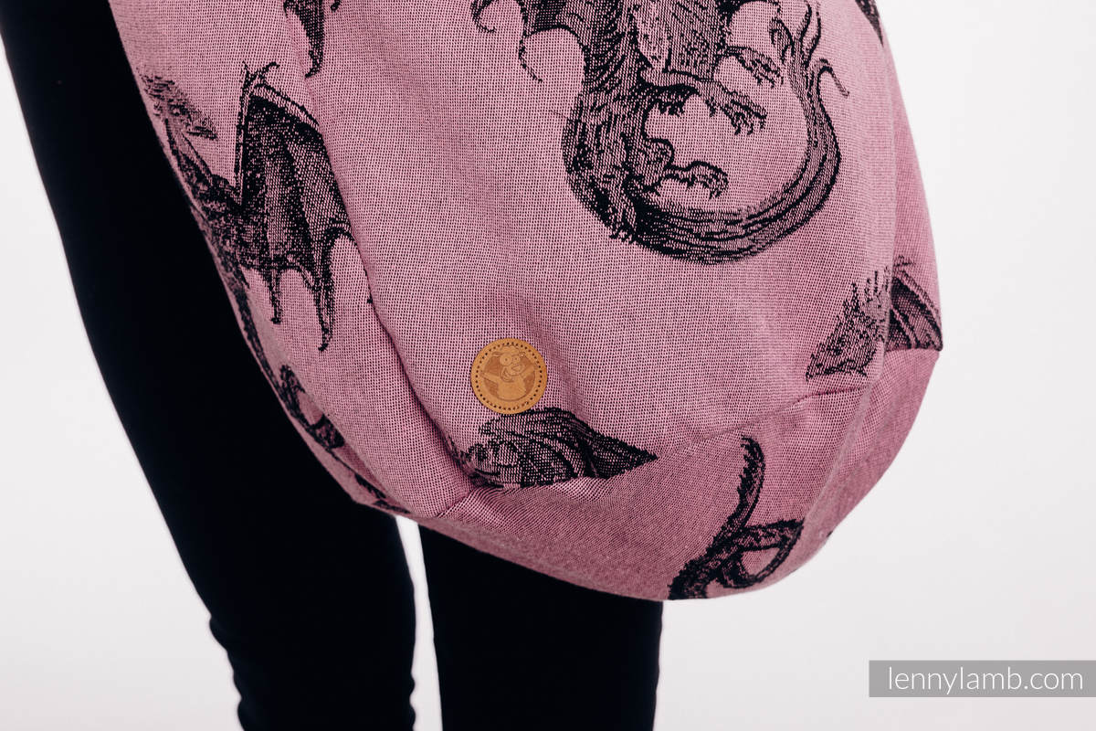 Hobo Bag made of woven fabric, 100% cotton - DRAGON - DRAGON FRUIT #babywearing