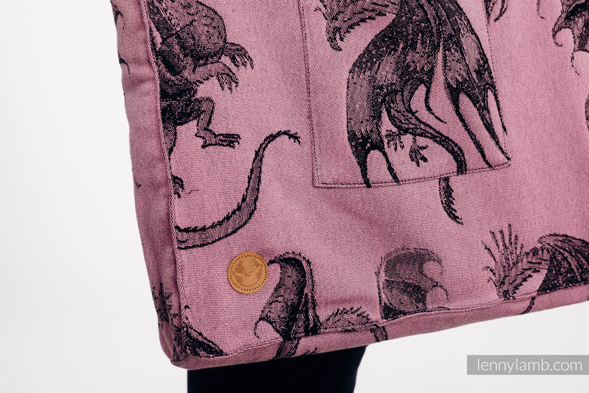 Shoulder bag made of wrap fabric (100% cotton) - DRAGON - DRAGON FRUIT - standard size 37cmx37cm #babywearing