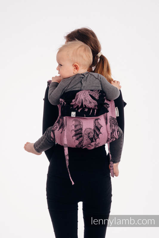 Lenny Buckle Onbuhimo baby carrier, standard size, jacquard weave (100% cotton) - DRAGON - DRAGON FRUIT #babywearing