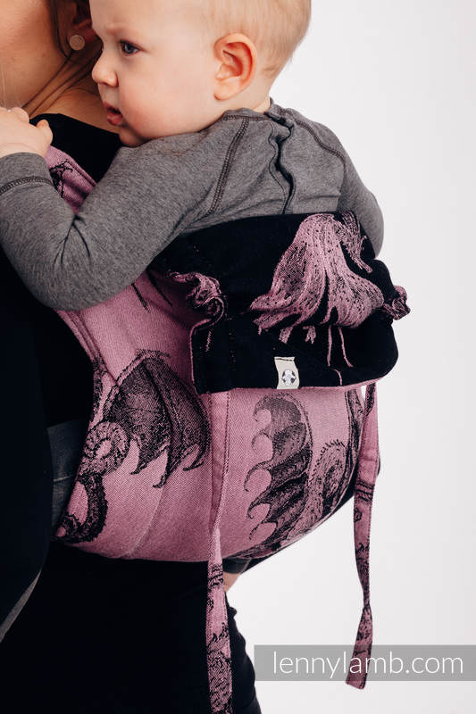 Lenny Buckle Onbuhimo baby carrier, standard size, jacquard weave (100% cotton) - DRAGON - DRAGON FRUIT #babywearing